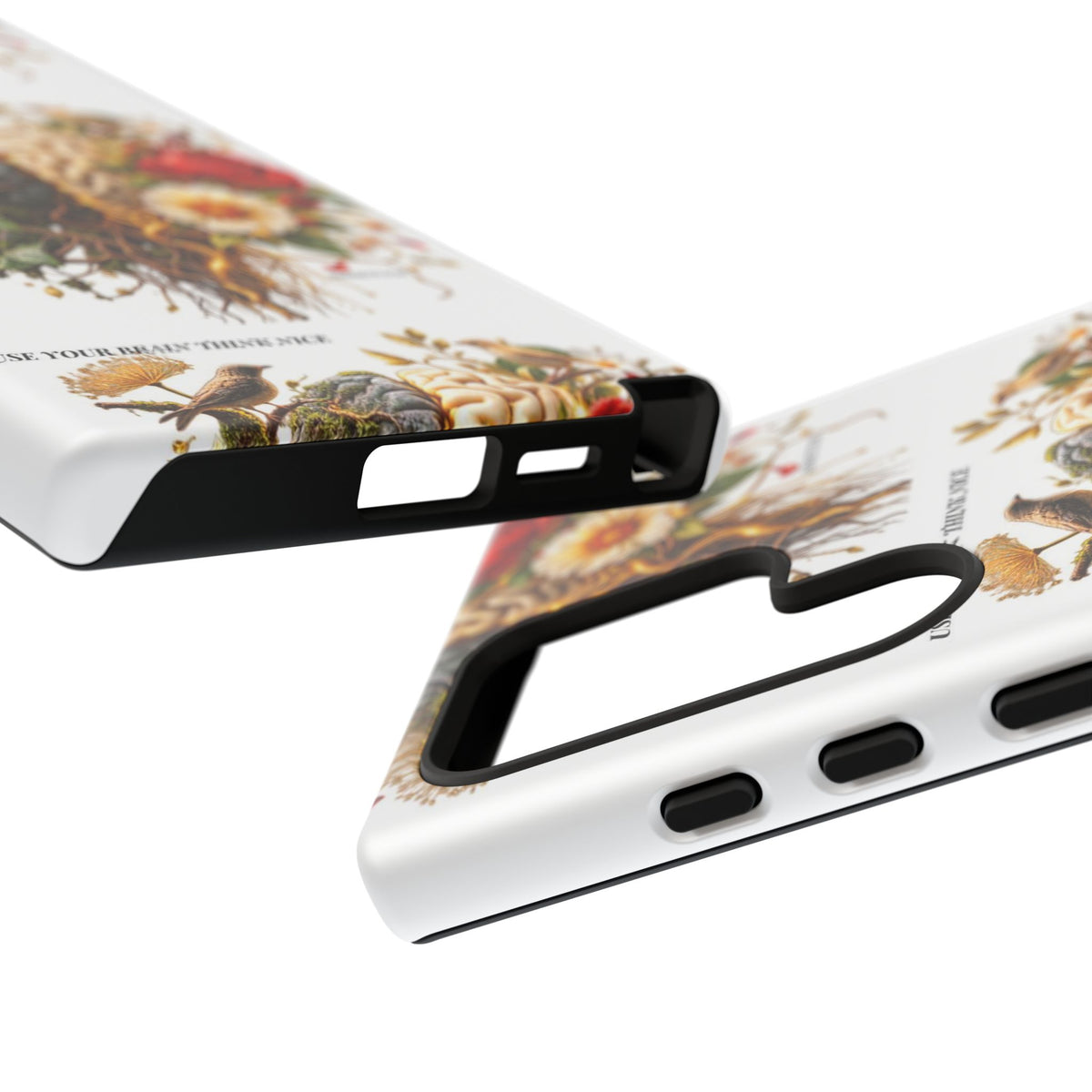 Phone Case — Floral Brain Illustration Protective Cover
