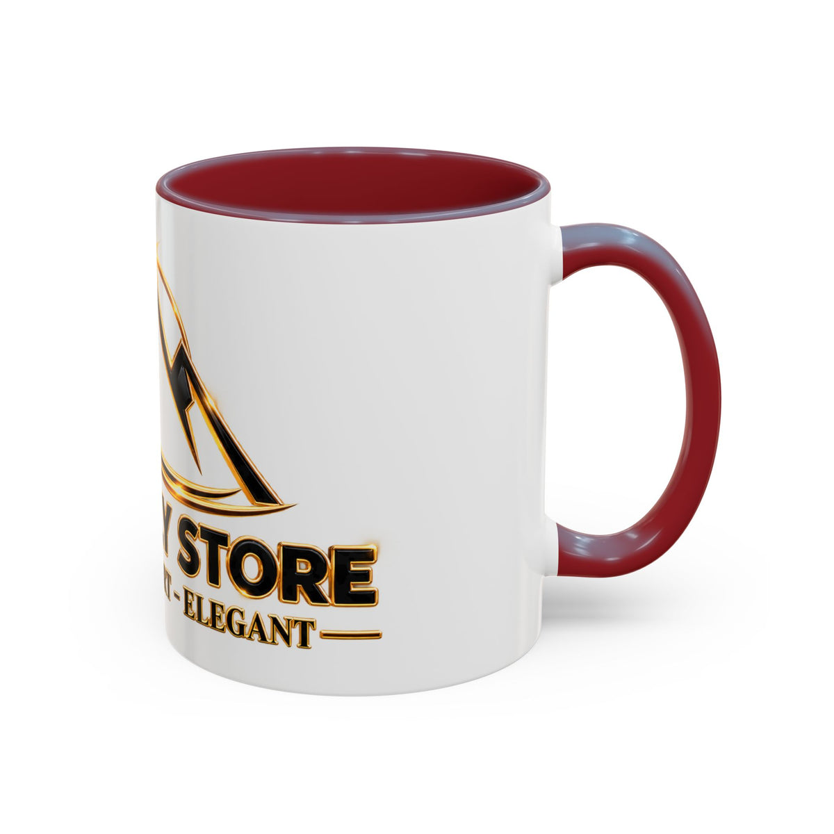Branded Accent Coffee Mug — Elegant Mountain Logo 11/15oz