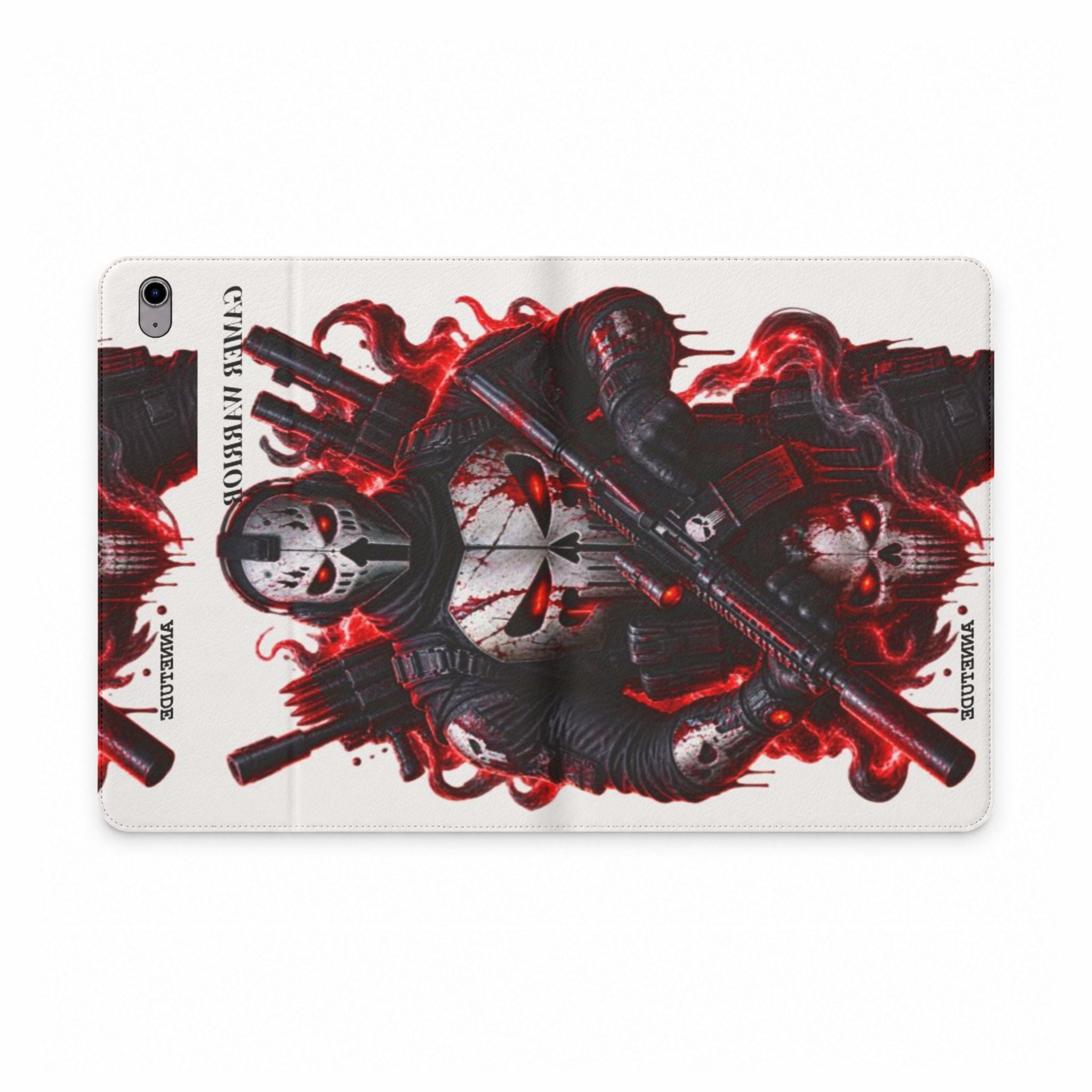 Tablet Case — Red & Black Skull Soldier Tactical Folio