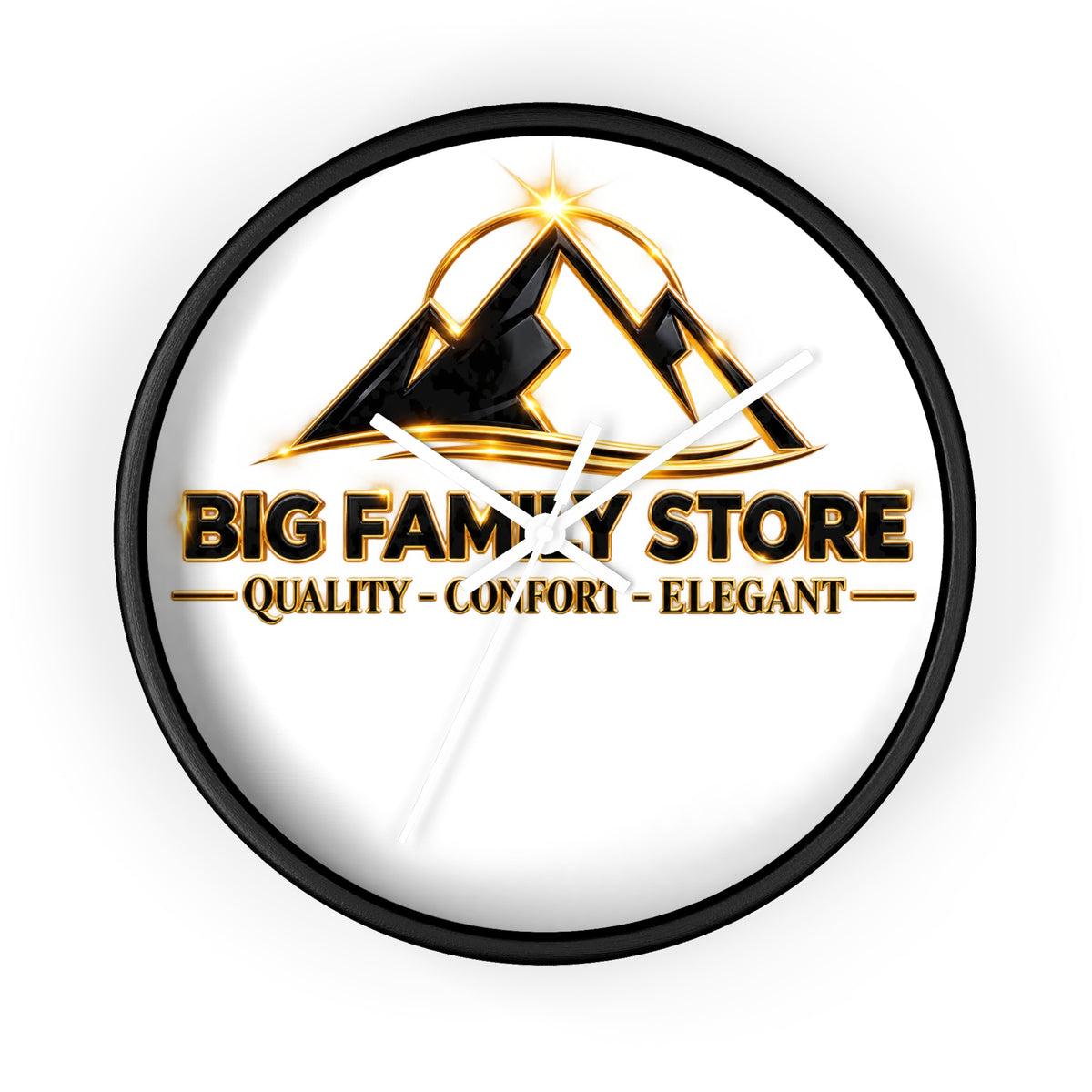 Big Family Store Logo Wall Clock — Elegant Branded Home Clock