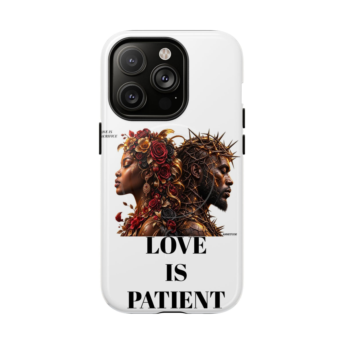 Phone Case — "Love Is Patient" Dual Portrait Magnetic Tough Case