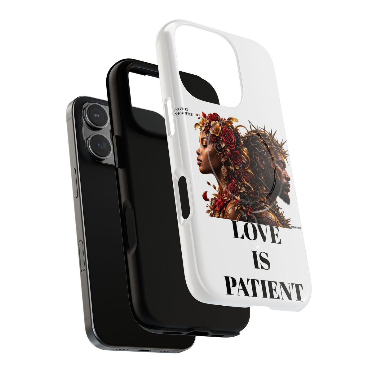 Phone Case — "Love Is Patient" Dual Portrait Magnetic Tough Case
