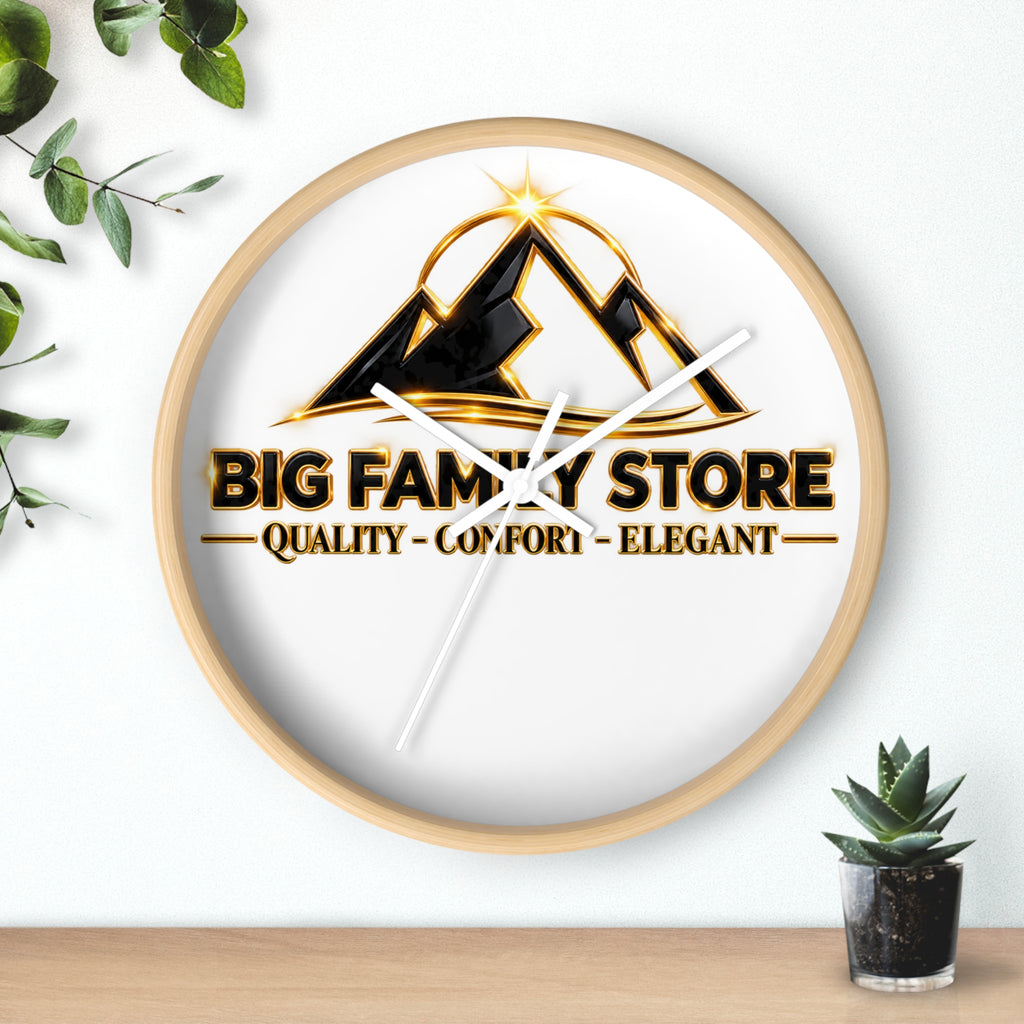Big Family Store Logo Wall Clock — Elegant Branded Home Clock