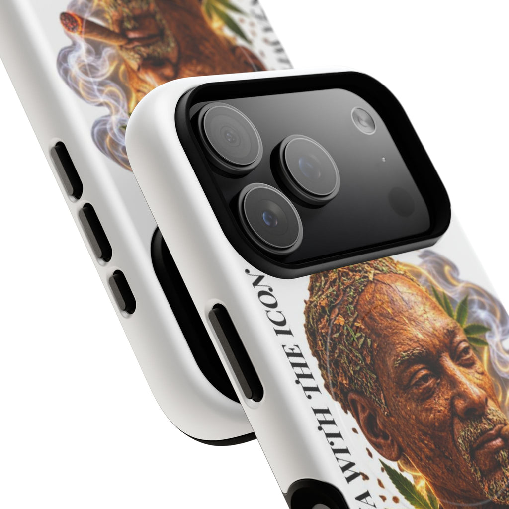 Rasta Icon Tough Magnetic Phone Case — 'Blazin' the Crazy' Smoky Portrait