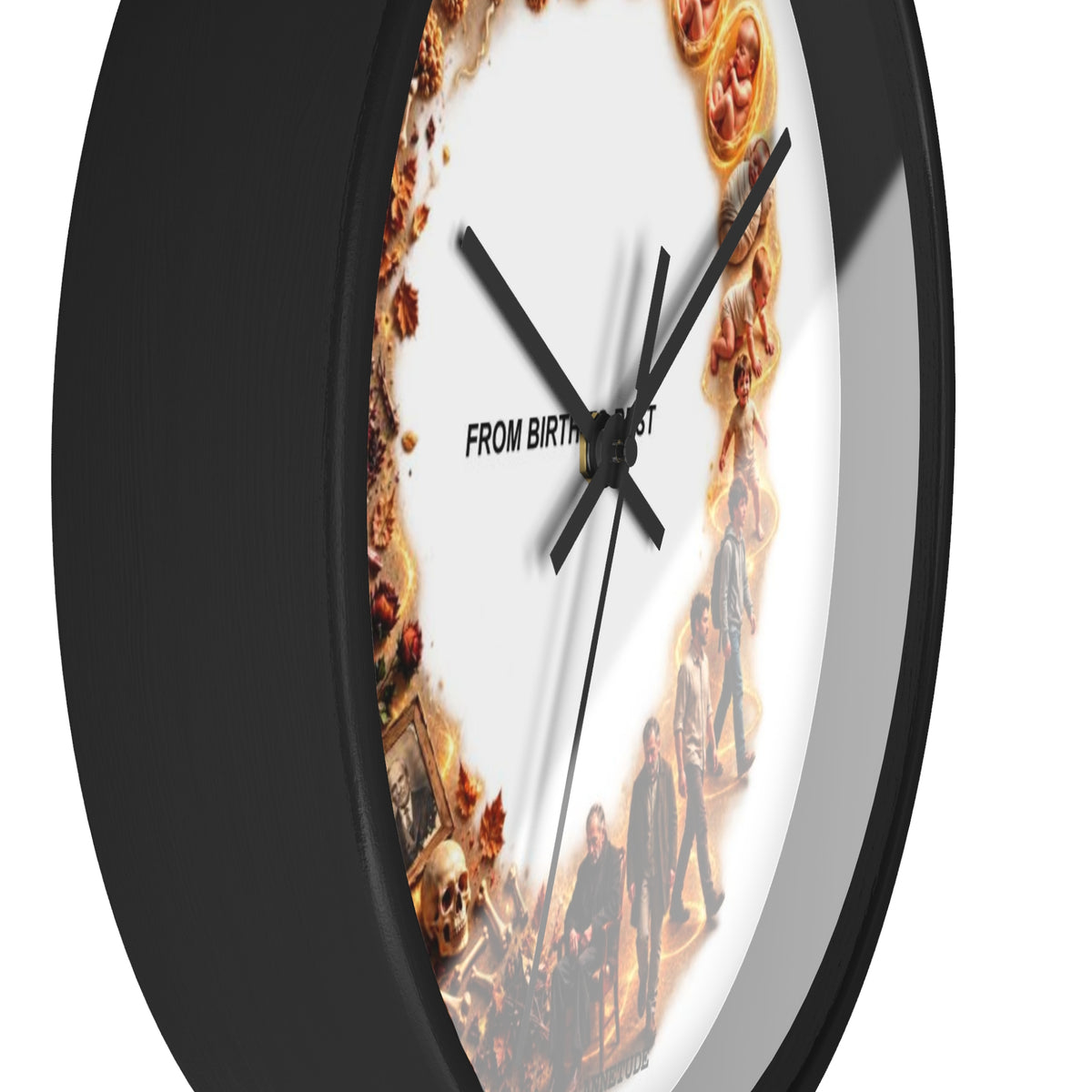Wall Clock — 'From Birth to Rest' Time Cycle Decorative Clock