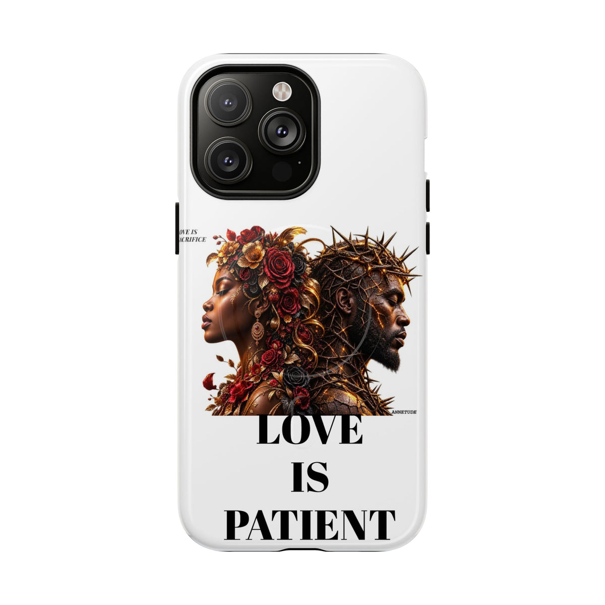 Phone Case — "Love Is Patient" Dual Portrait Magnetic Tough Case