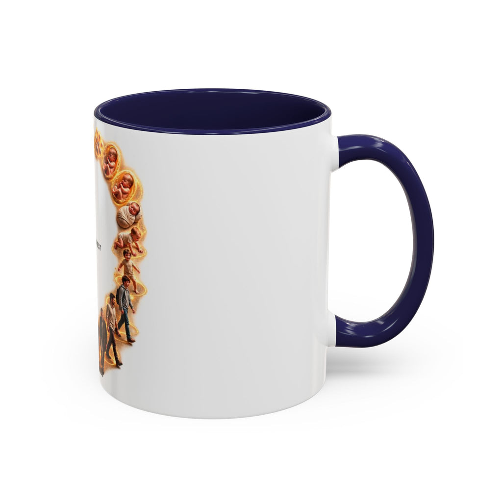 Coffee Mug — "From Birth to Rest" Illustrated Life Cycle Accent Mug