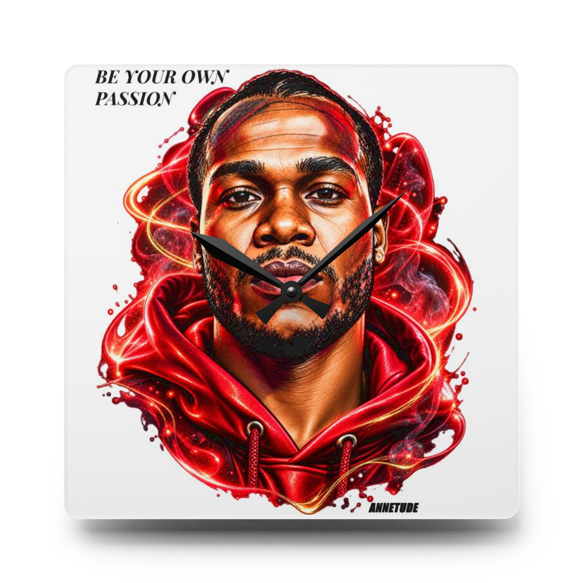 Basketball Star Portrait Acrylic Wall Clock