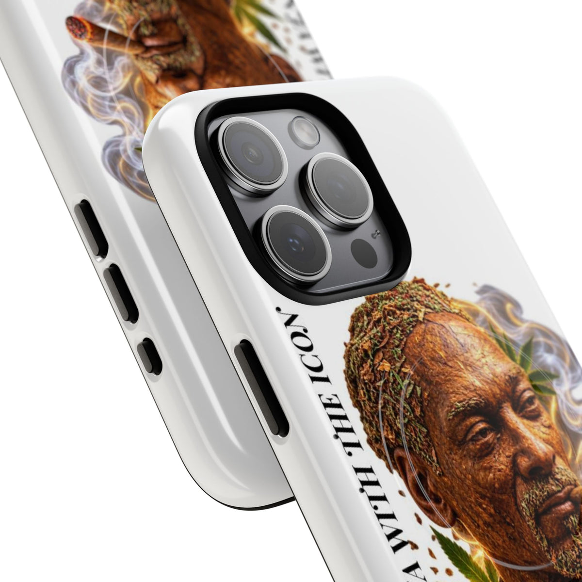 Rasta Icon Tough Magnetic Phone Case — 'Blazin' the Crazy' Smoky Portrait