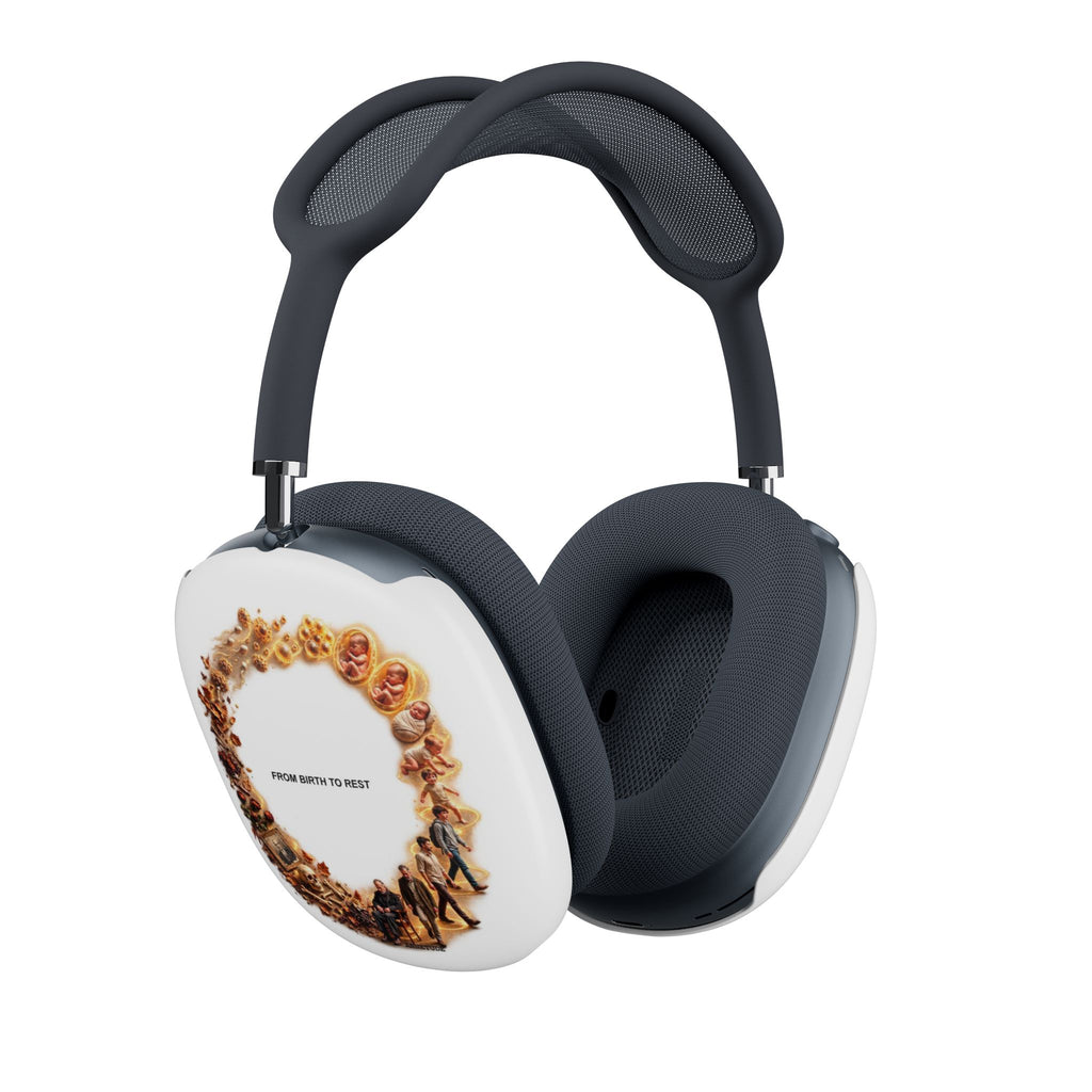 AirPod Max Case — Floral Wreath "From Birth to Rest" Protective Shell