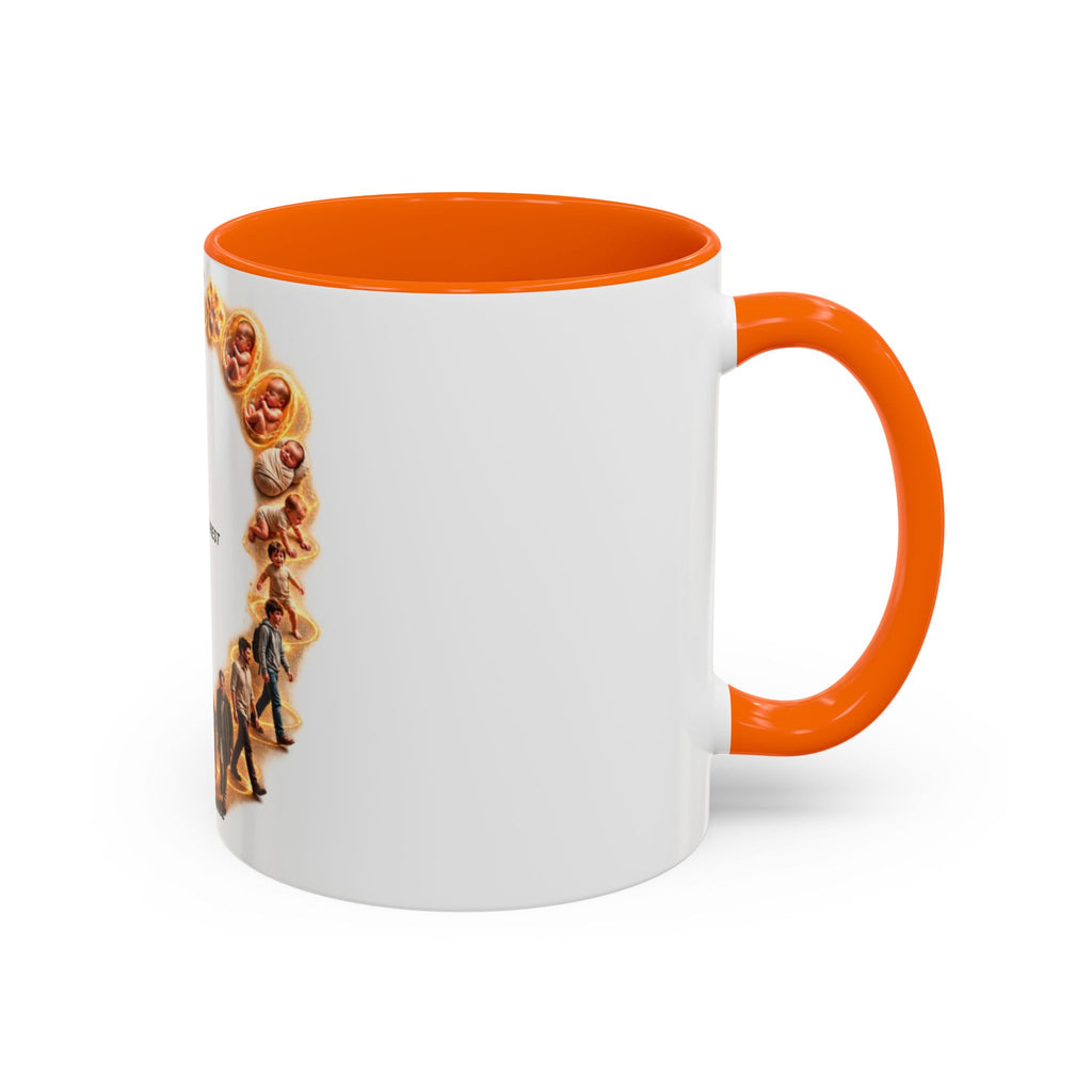 Coffee Mug — "From Birth to Rest" Illustrated Life Cycle Accent Mug