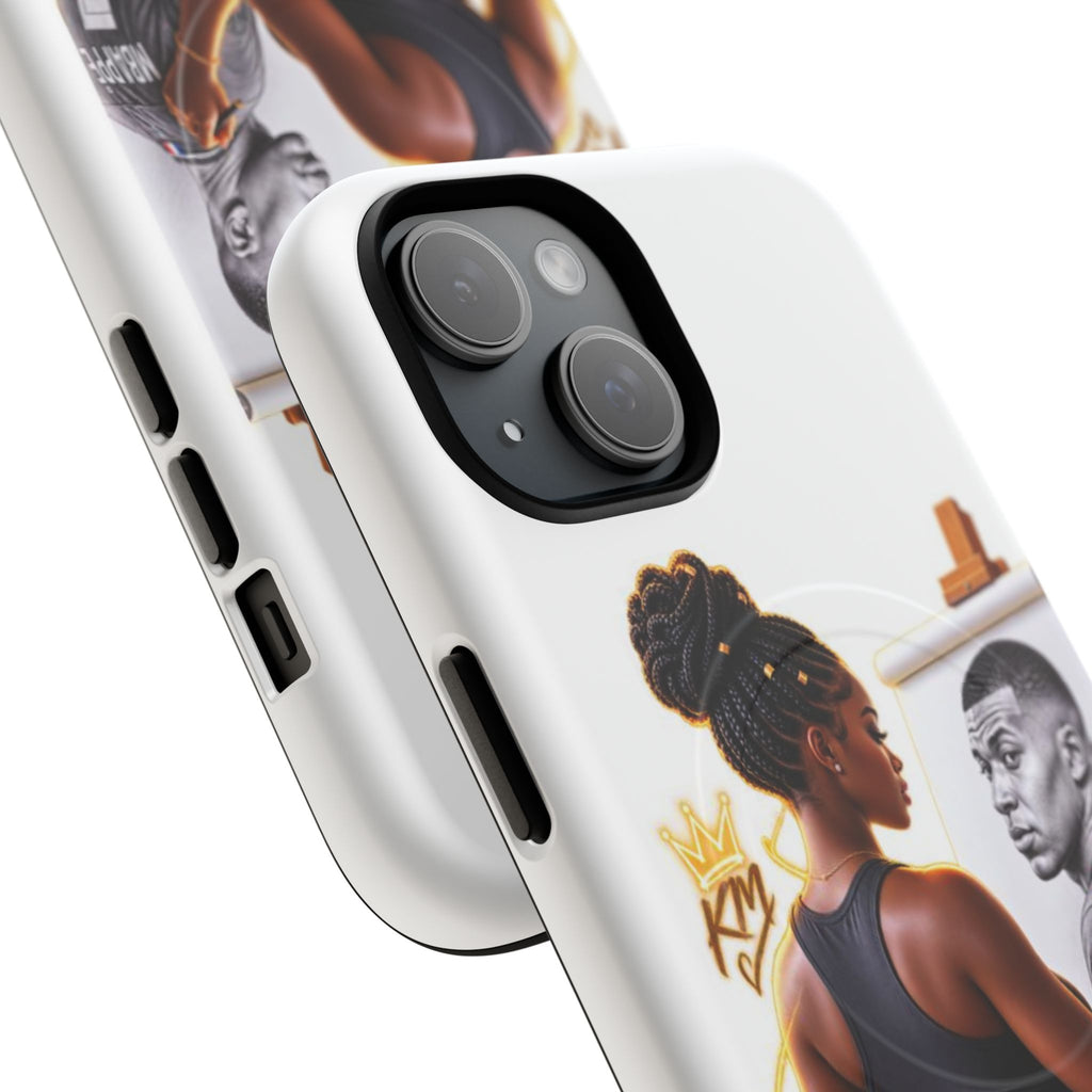 Tough Magnetic Case — Athletic Woman Painting Portrait Phone Cover (King Signature)