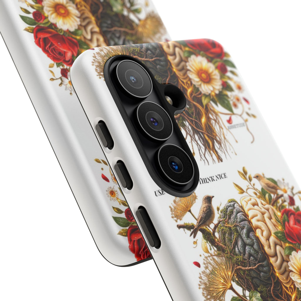 Phone Case — Floral Brain Illustration Protective Cover