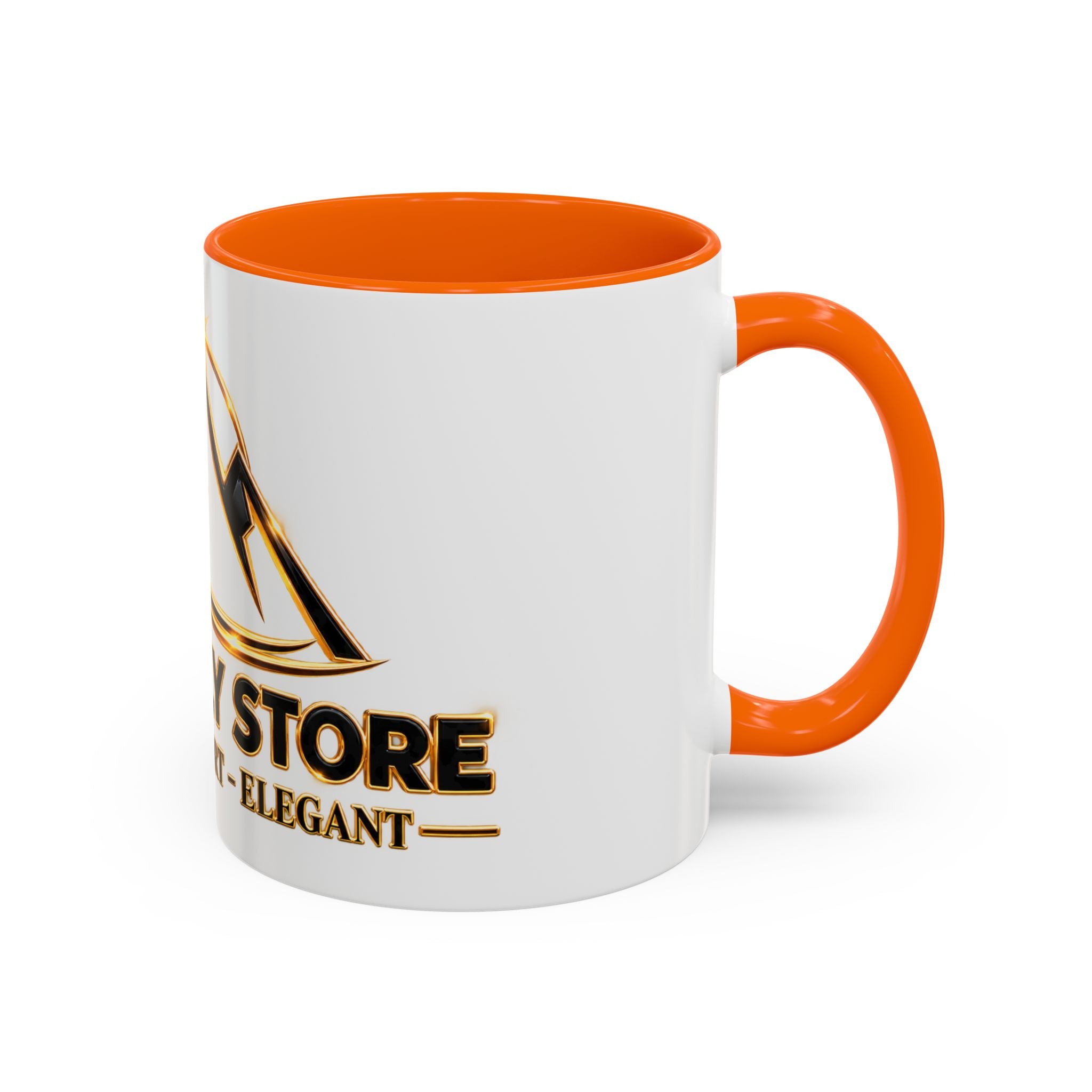Branded Accent Coffee Mug — Elegant Mountain Logo 11/15oz