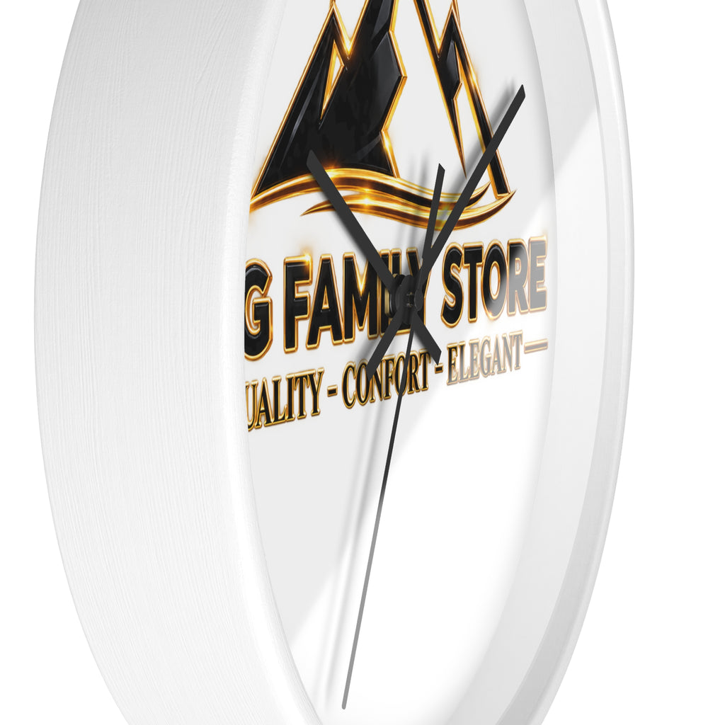 Big Family Store Logo Wall Clock — Elegant Branded Home Clock