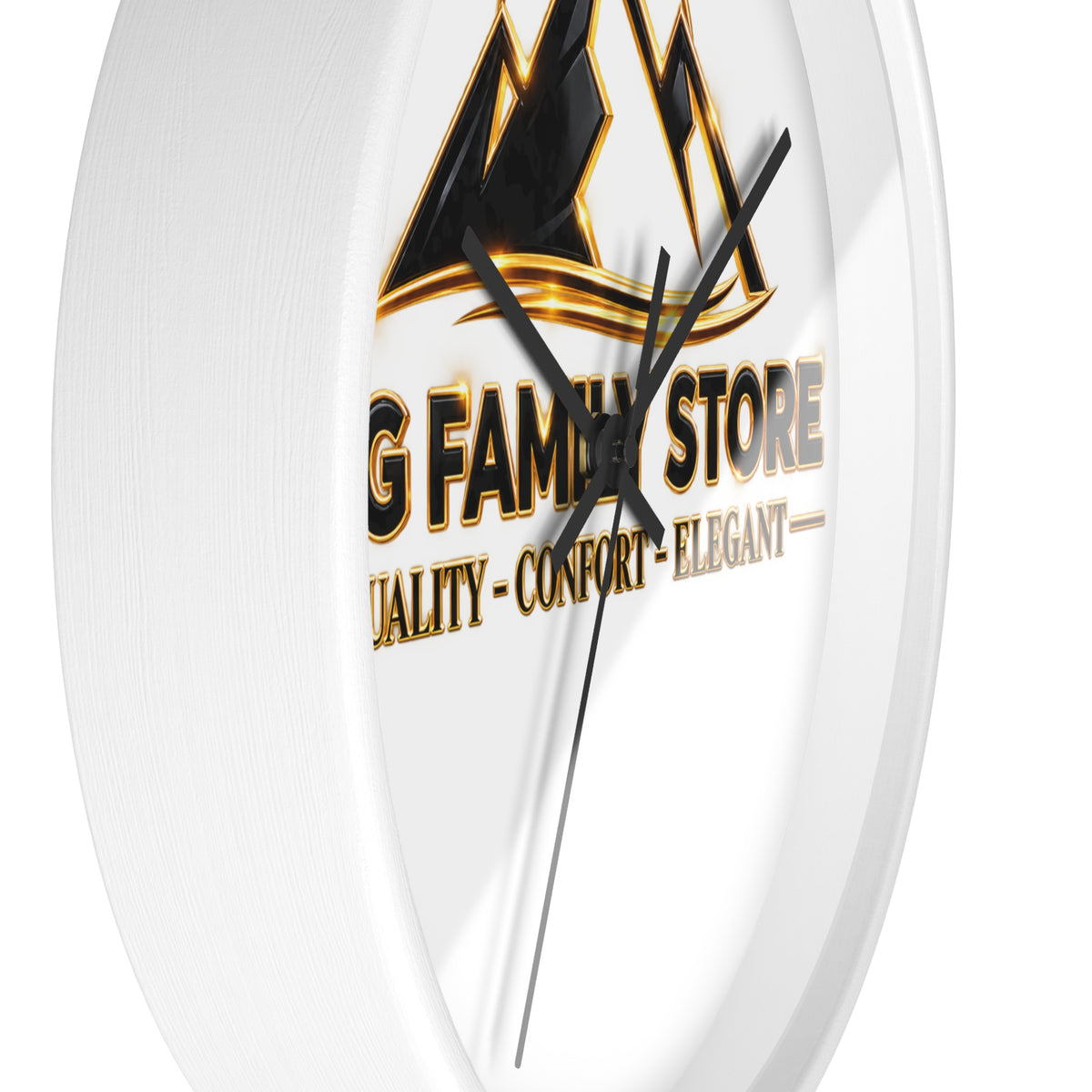 Big Family Store Logo Wall Clock — Elegant Branded Home Clock