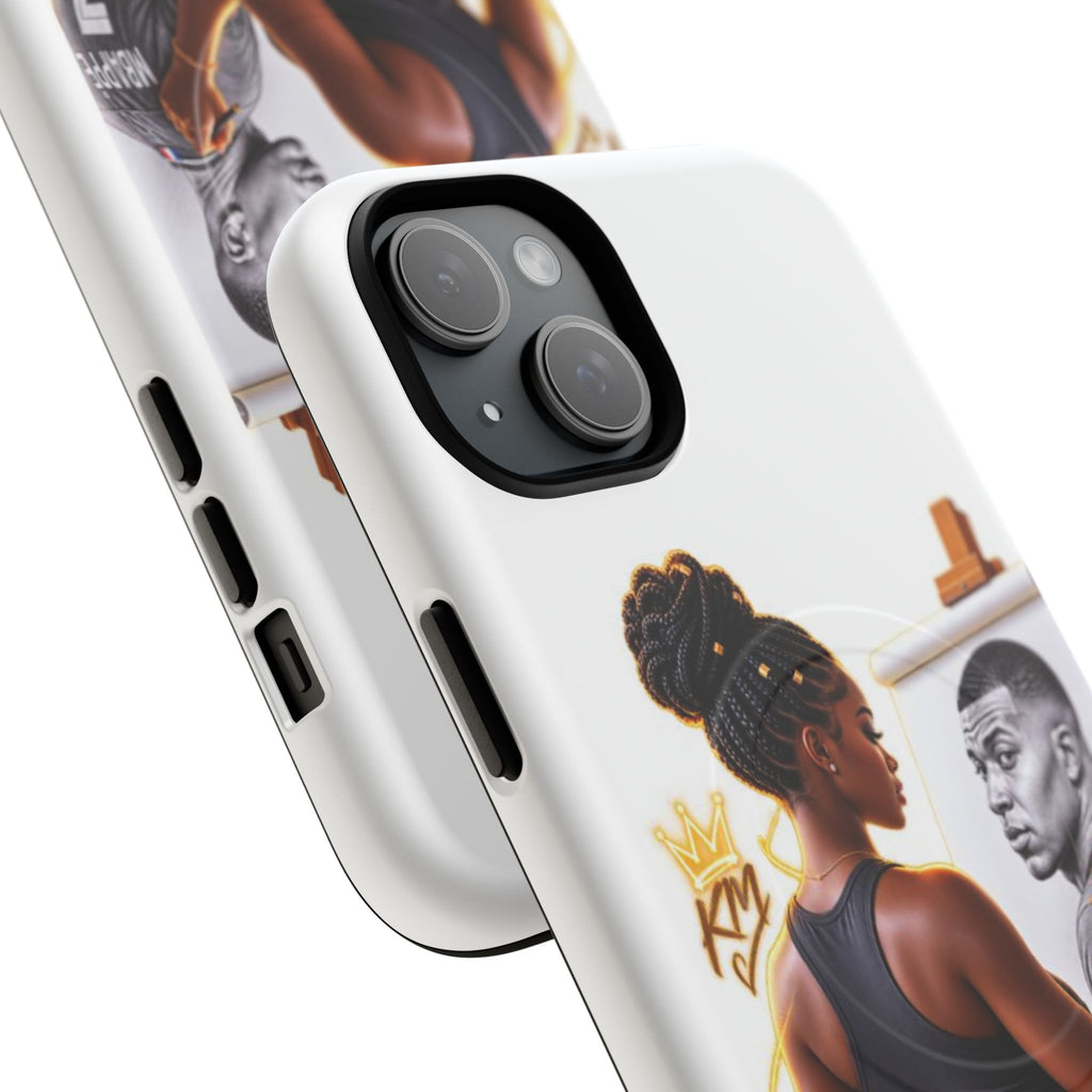 Tough Magnetic Case — Athletic Woman Painting Portrait Phone Cover (King Signature)