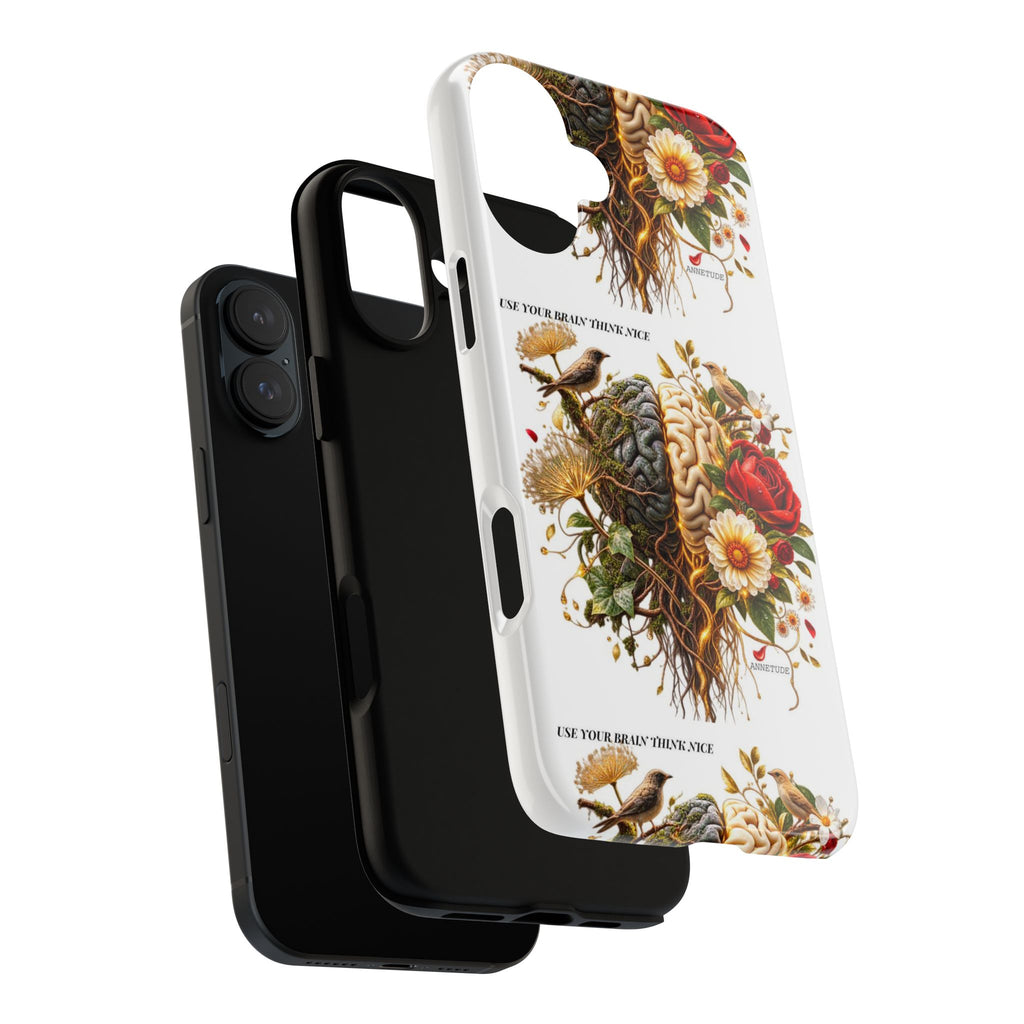 Phone Case — Floral Brain Illustration Protective Cover