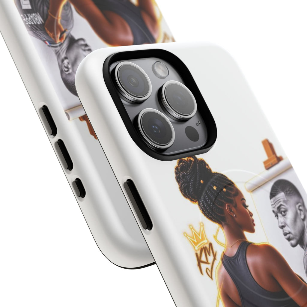 Tough Magnetic Case — Athletic Woman Painting Portrait Phone Cover (King Signature)