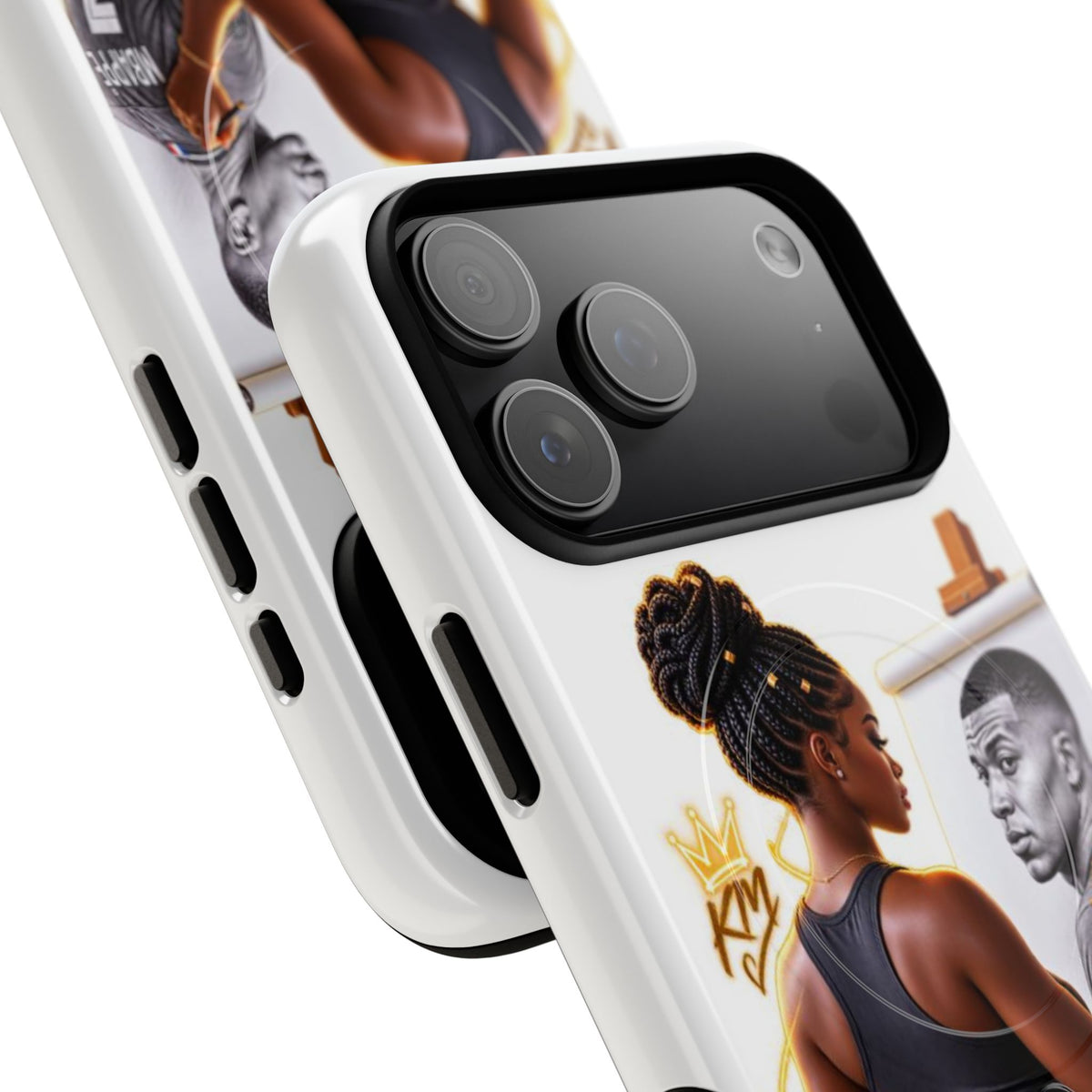 Tough Magnetic Case — Athletic Woman Painting Portrait Phone Cover (King Signature)