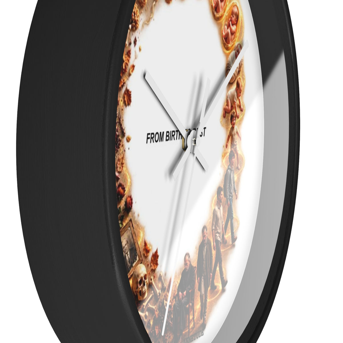 Wall Clock — 'From Birth to Rest' Time Cycle Decorative Clock