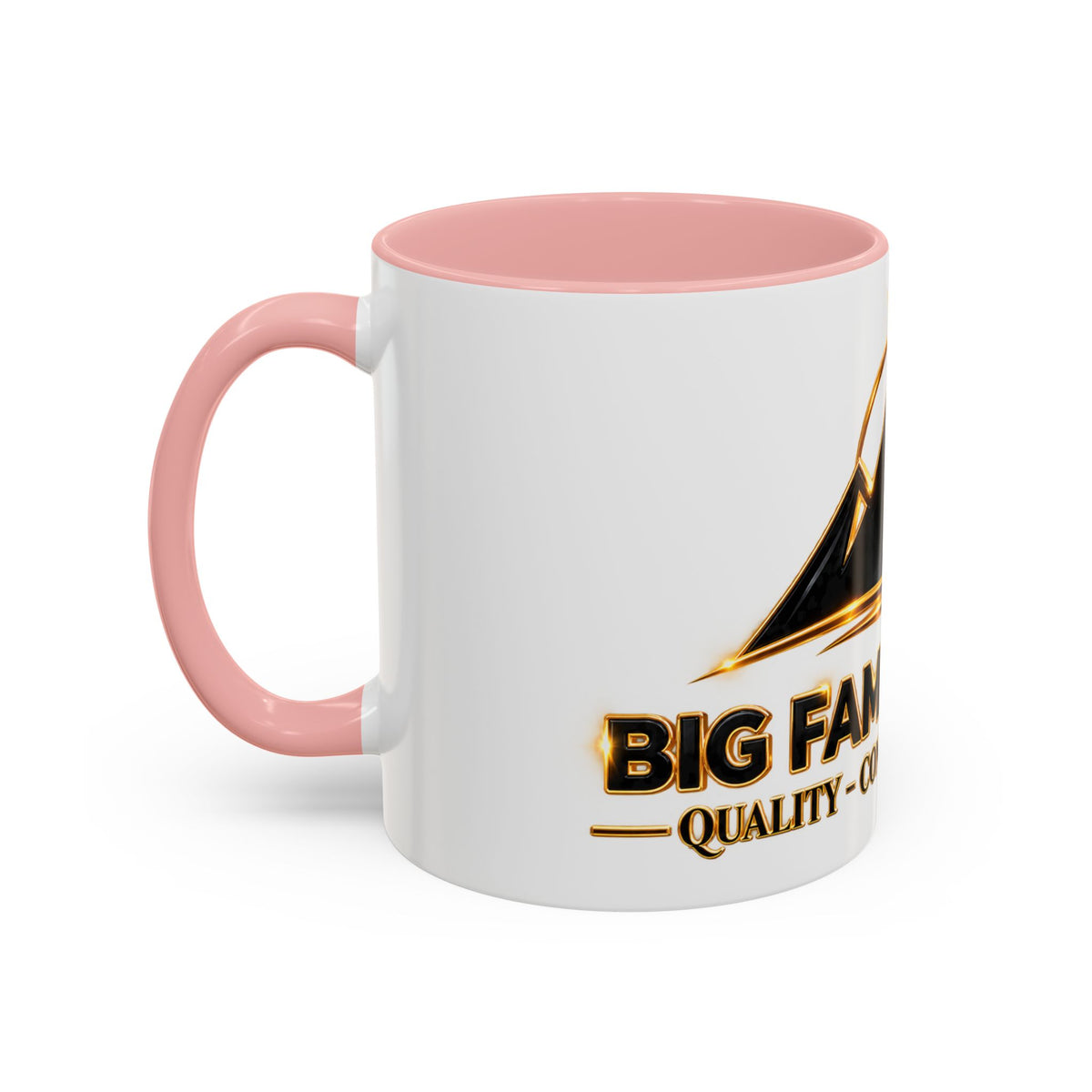 Branded Accent Coffee Mug — Elegant Mountain Logo 11/15oz