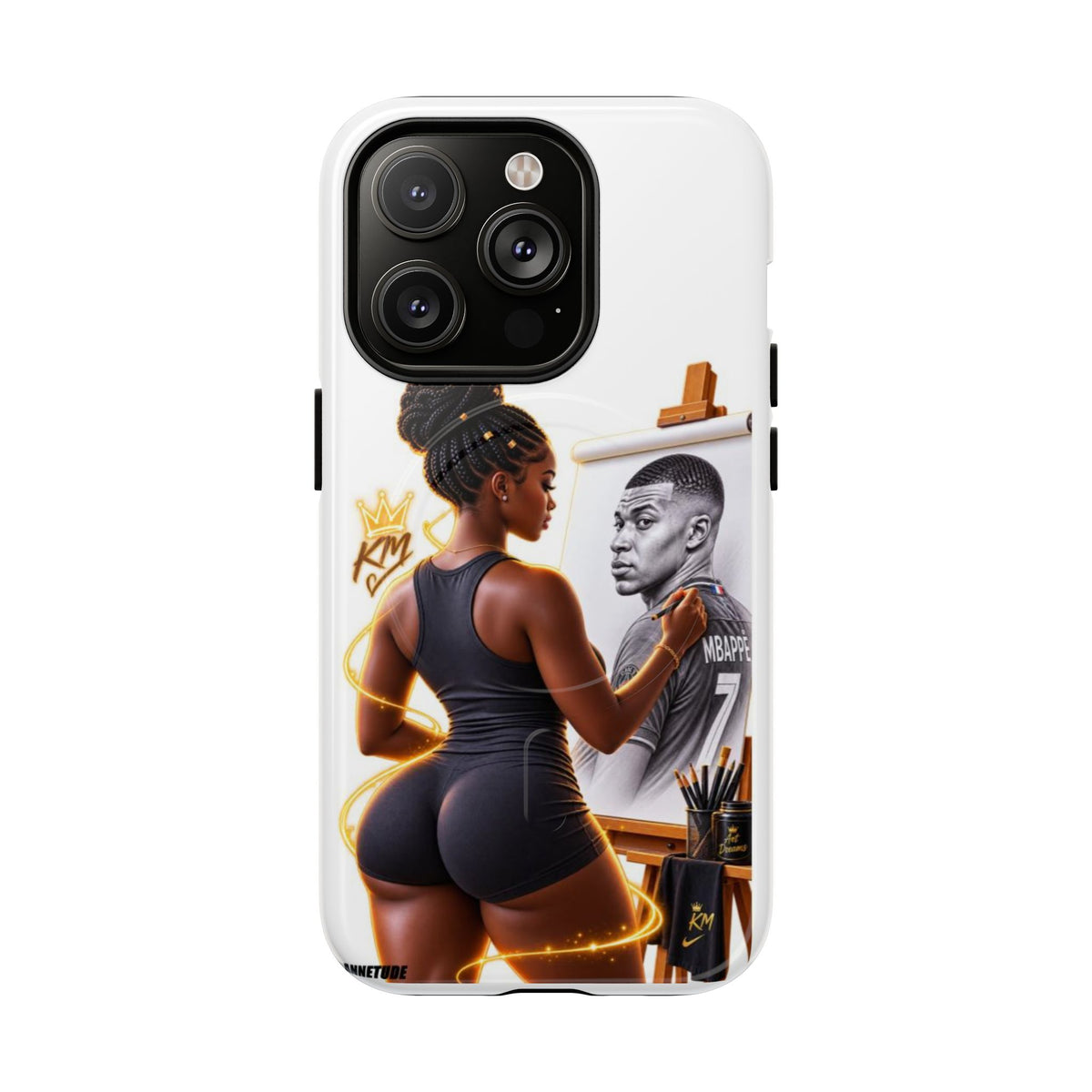 Tough Magnetic Case — Athletic Woman Painting Portrait Phone Cover (King Signature)