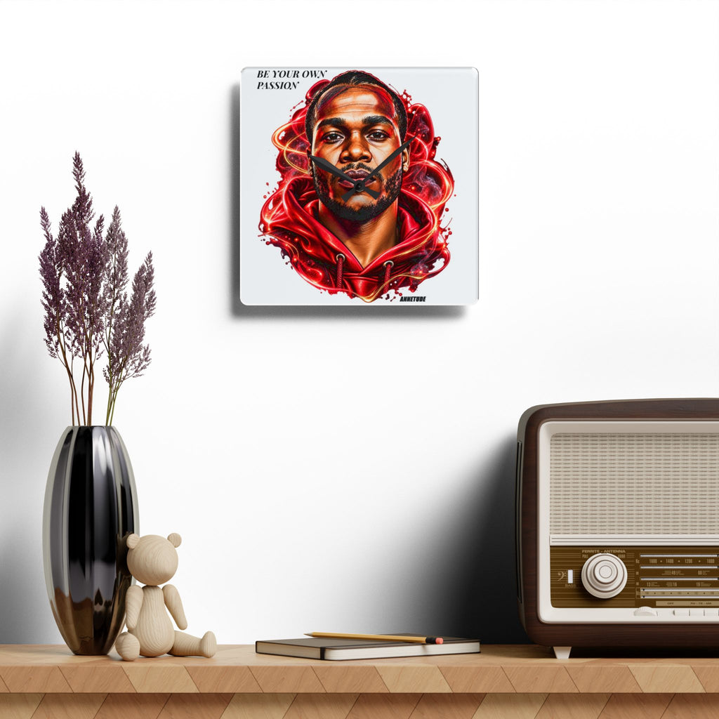 Basketball Star Portrait Acrylic Wall Clock