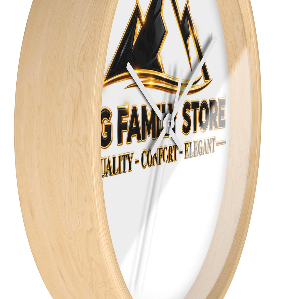 Big Family Store Logo Wall Clock — Elegant Branded Home Clock