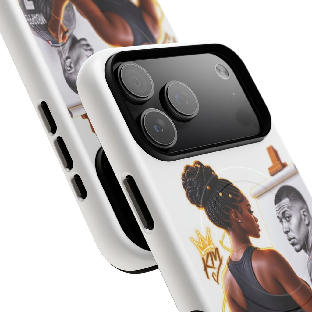 Tough Magnetic Case — Athletic Woman Painting Portrait Phone Cover (King Signature)