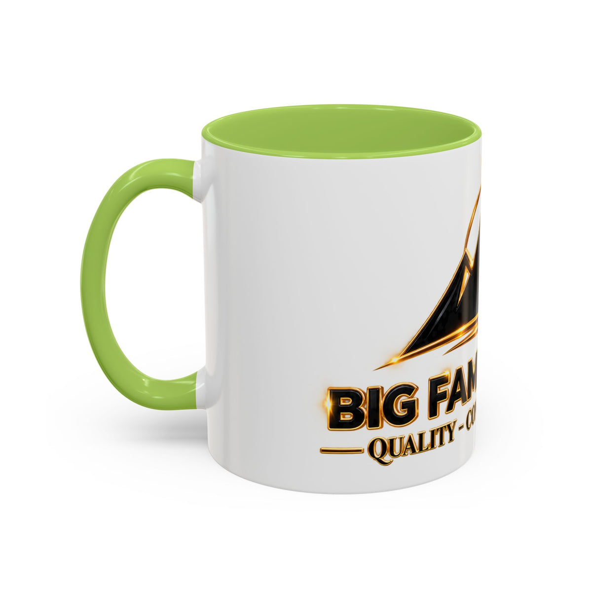 Branded Accent Coffee Mug — Elegant Mountain Logo 11/15oz
