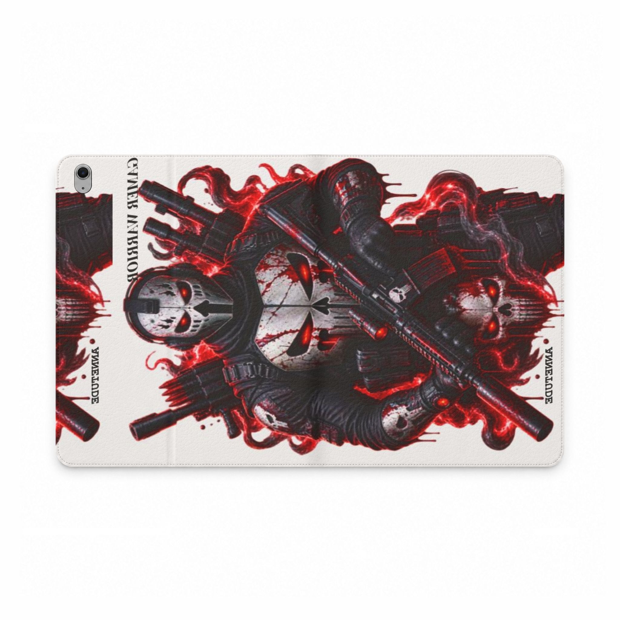 Tablet Case — Red & Black Skull Soldier Tactical Folio