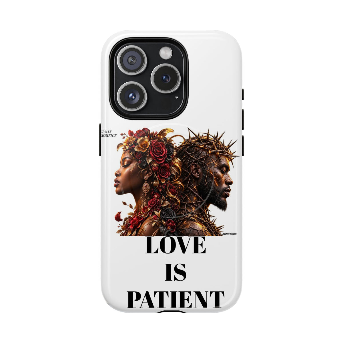 Phone Case — "Love Is Patient" Dual Portrait Magnetic Tough Case