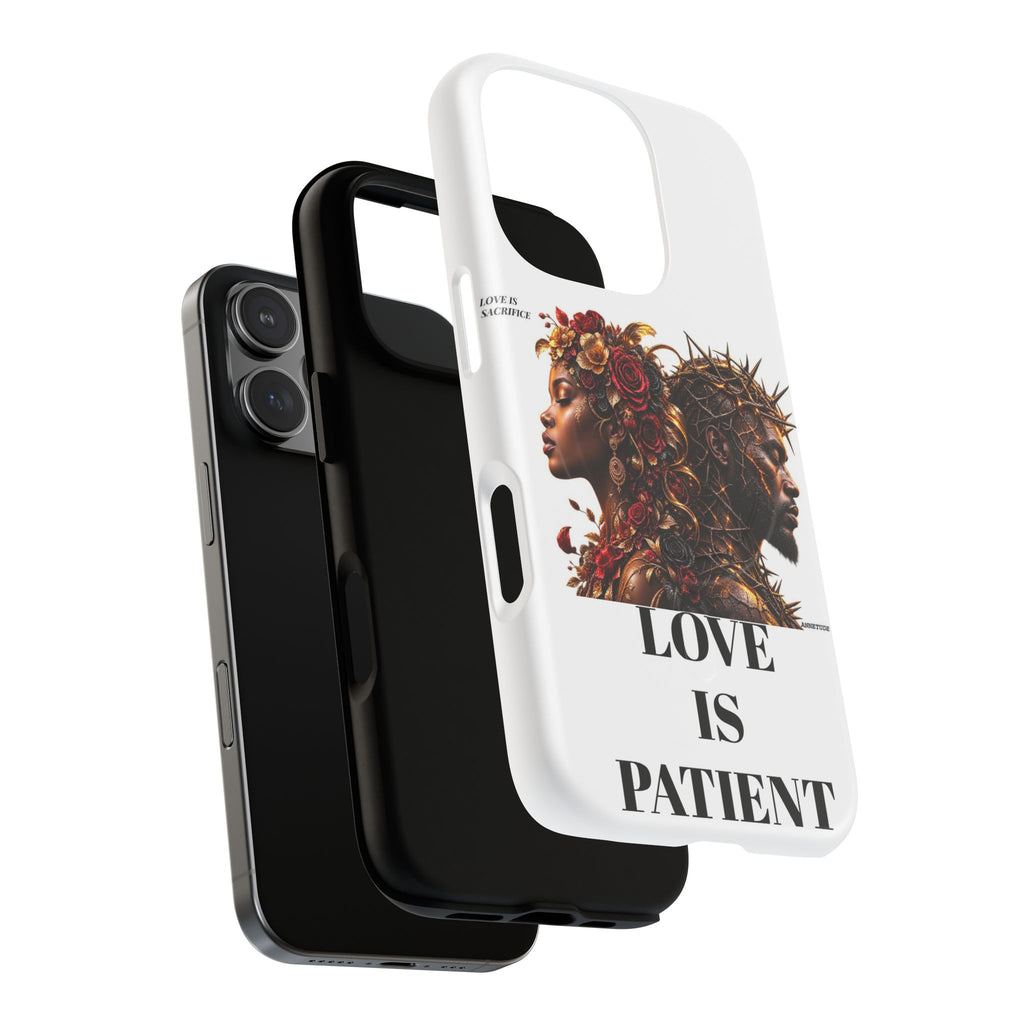 Phone Case — "Love Is Patient" Dual Portrait Magnetic Tough Case
