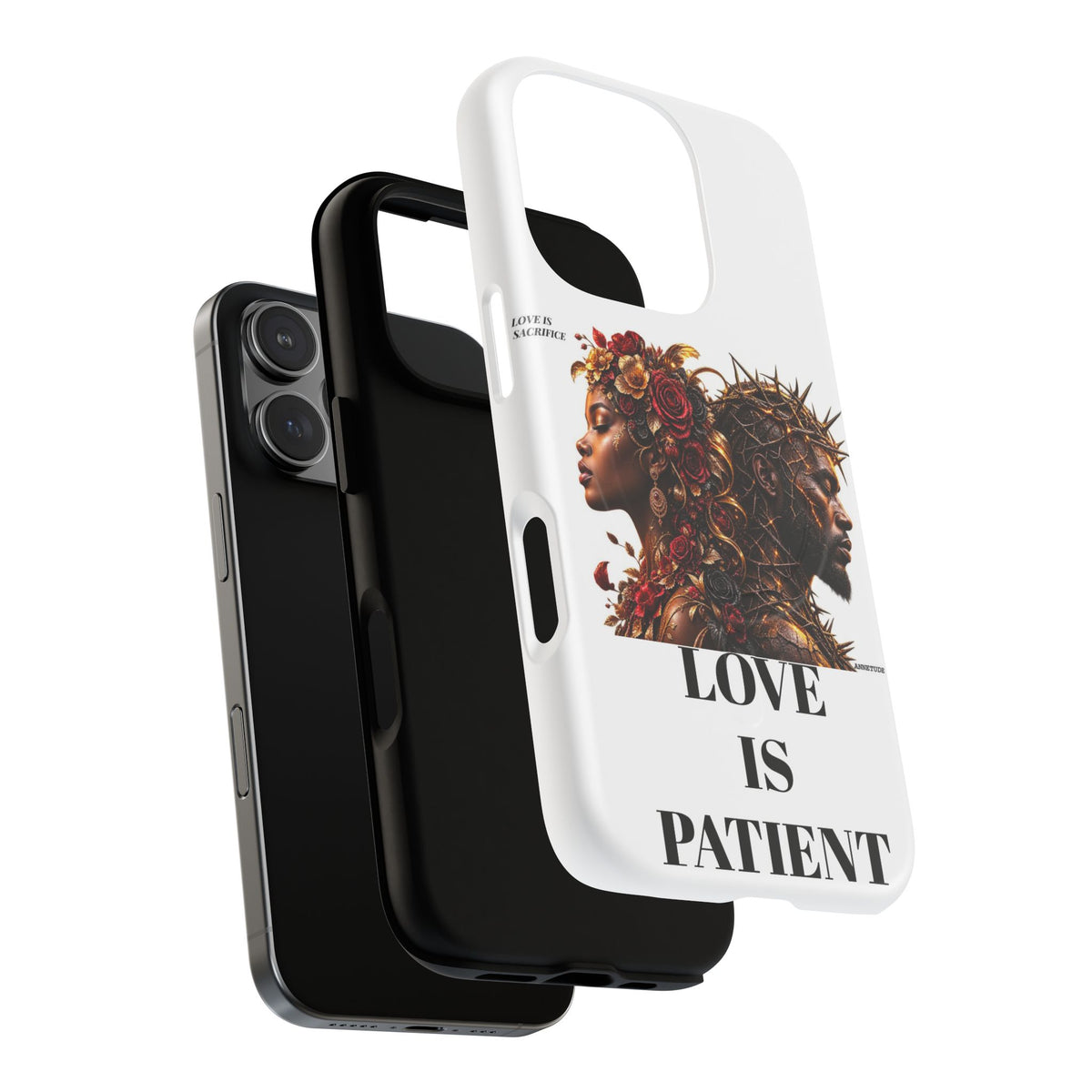 Phone Case — "Love Is Patient" Dual Portrait Magnetic Tough Case