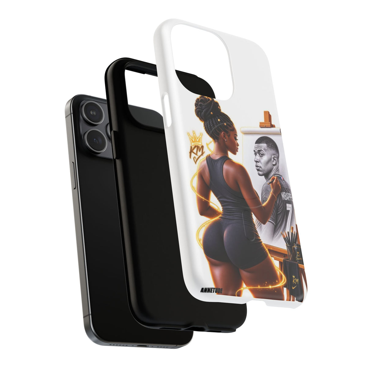 Tough Magnetic Case — Athletic Woman Painting Portrait Phone Cover (King Signature)