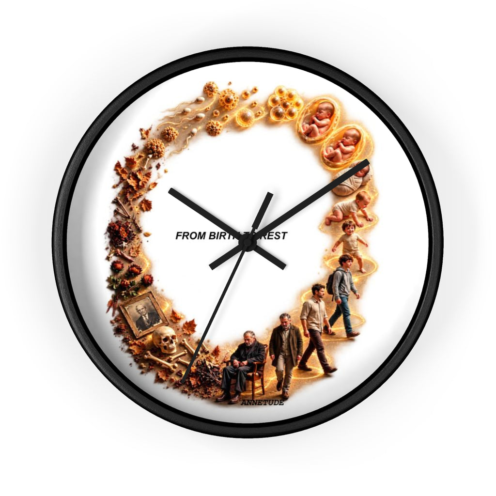 Wall Clock — 'From Birth to Rest' Time Cycle Decorative Clock