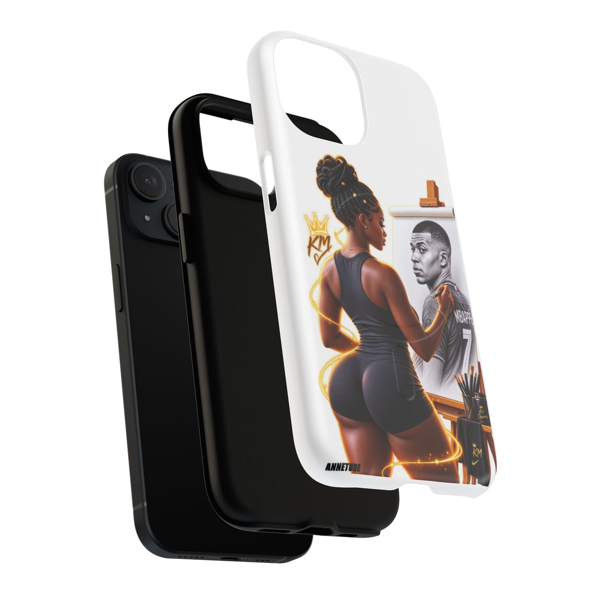 Tough Magnetic Case — Athletic Woman Painting Portrait Phone Cover (King Signature)