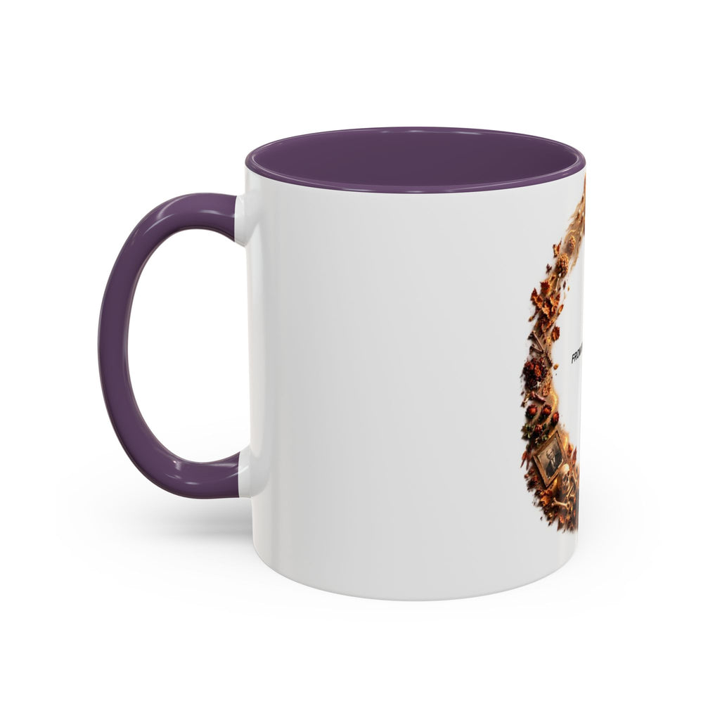 Coffee Mug — "From Birth to Rest" Illustrated Life Cycle Accent Mug