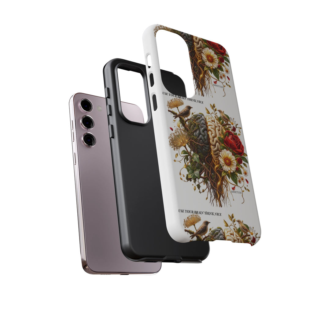 Phone Case — Floral Brain Illustration Protective Cover