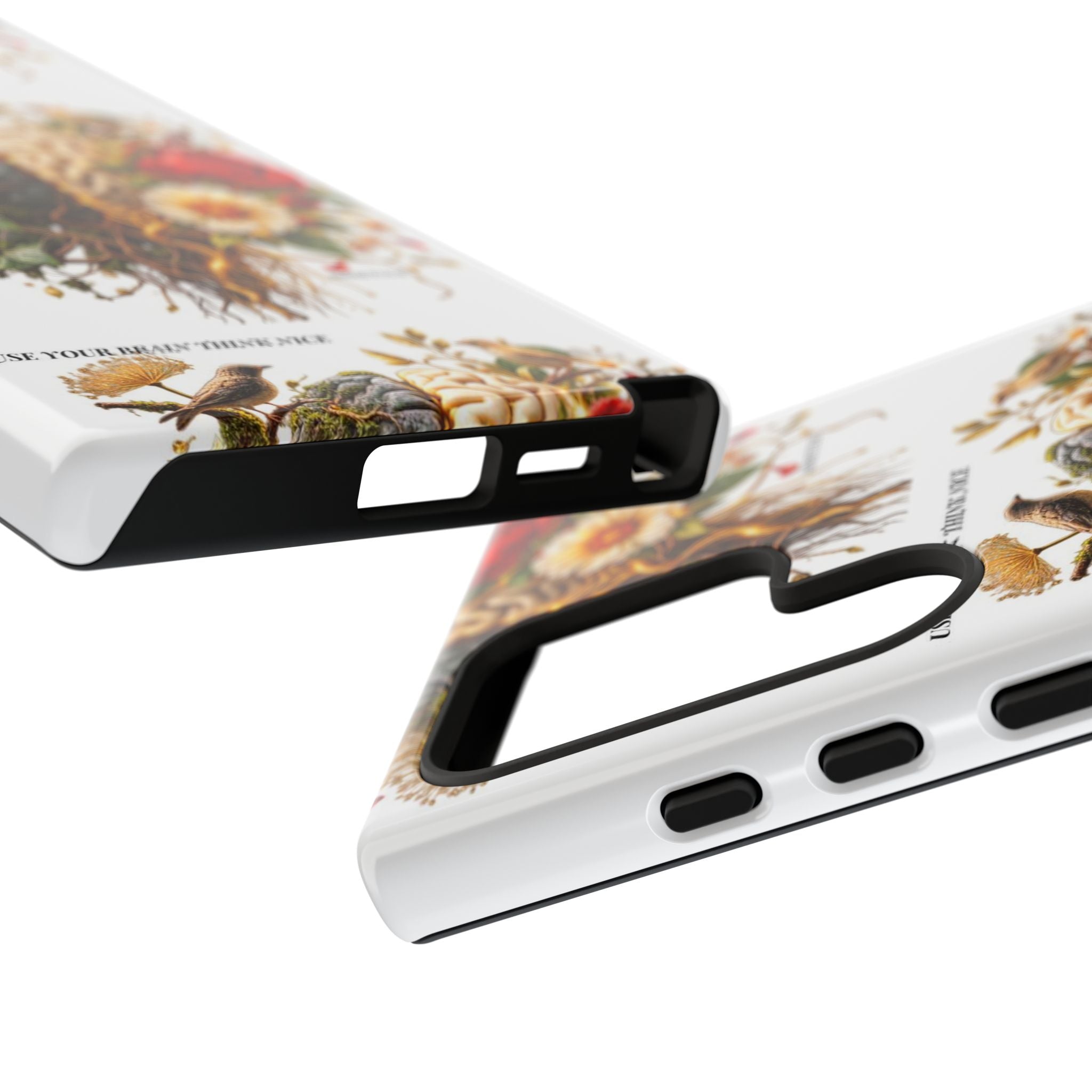Phone Case — Floral Brain Illustration Protective Cover