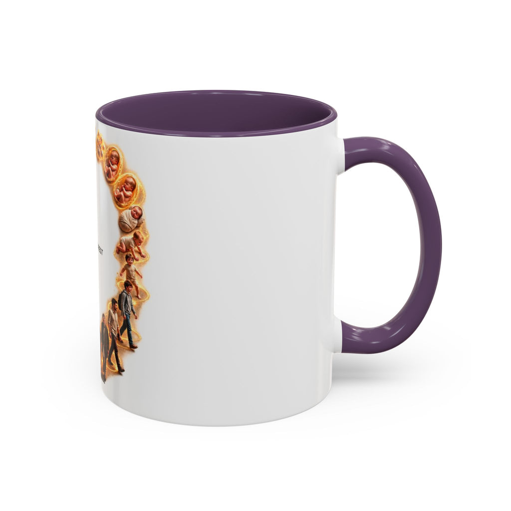 Coffee Mug — "From Birth to Rest" Illustrated Life Cycle Accent Mug