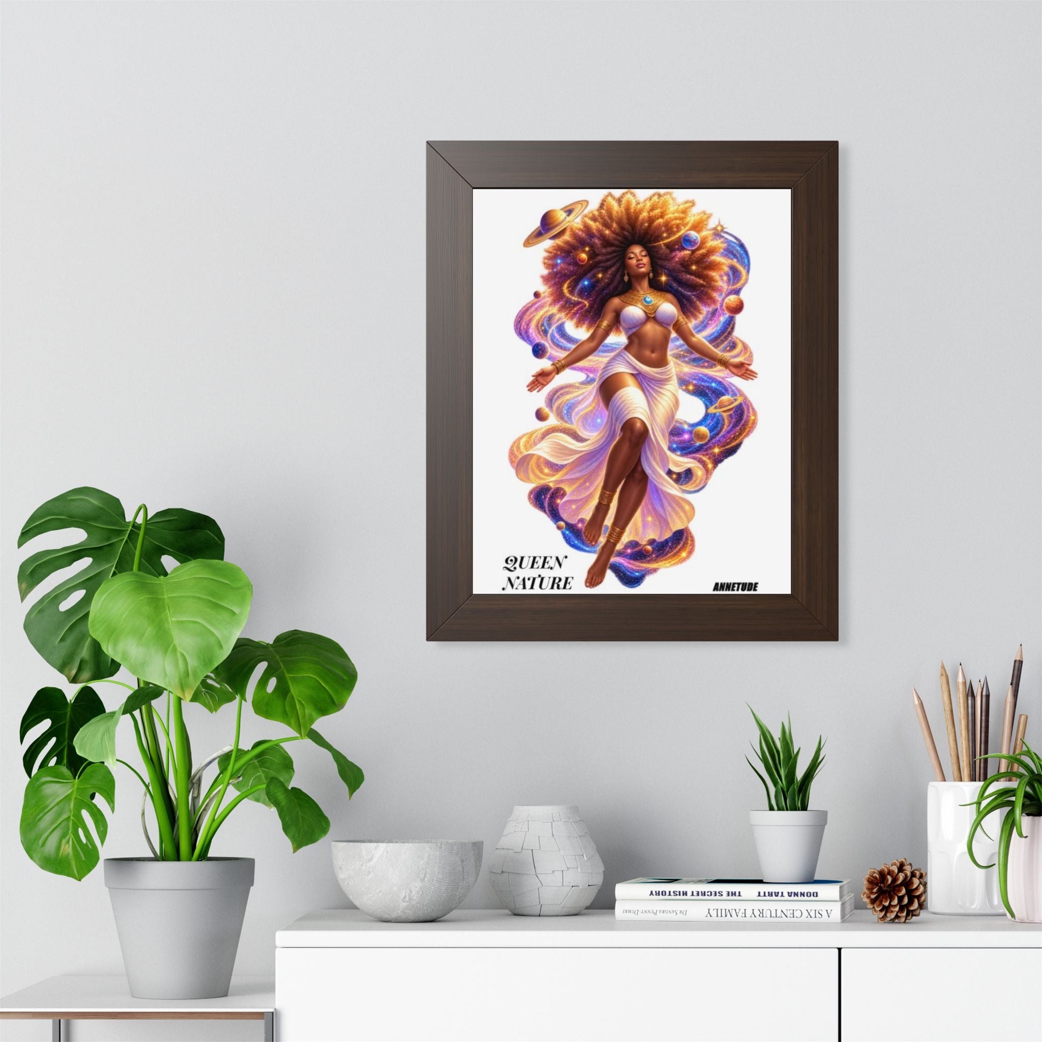 Queen of Nature Framed Poster — African Goddess Art Print