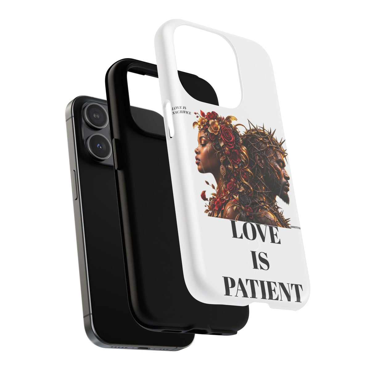 Phone Case — "Love Is Patient" Dual Portrait Magnetic Tough Case