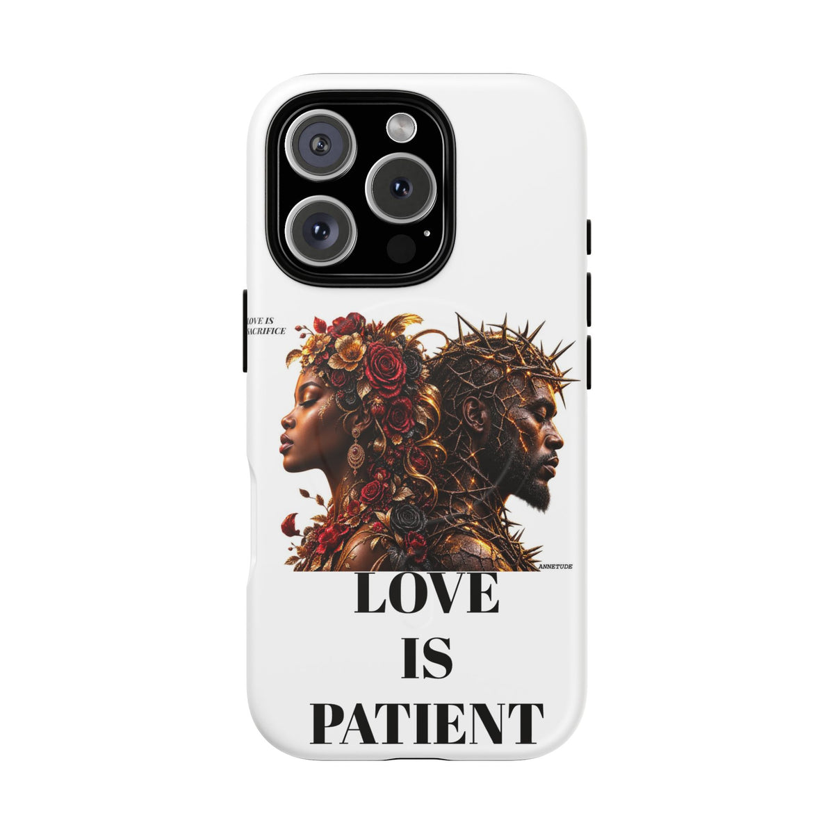 Phone Case — "Love Is Patient" Dual Portrait Magnetic Tough Case
