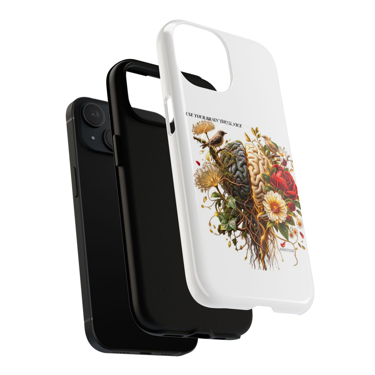 Phone Case — 'Use Your Brainy Think, Son' Floral Brain Magnetic Case