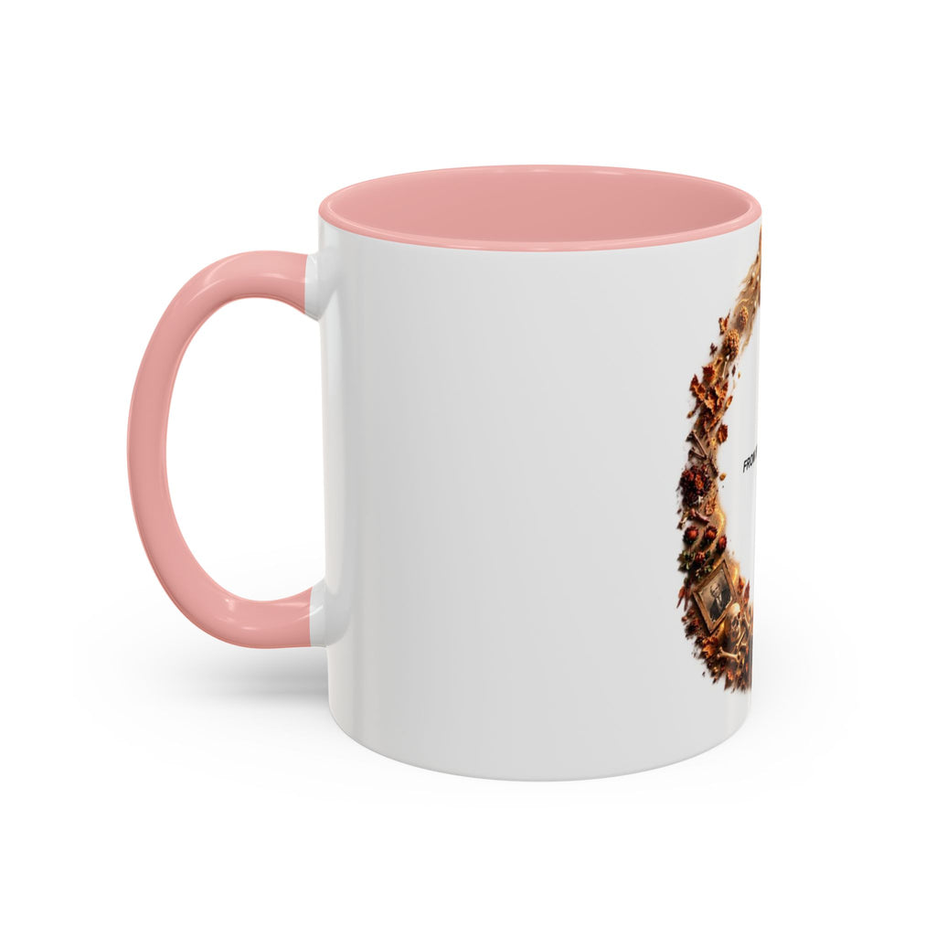 Coffee Mug — "From Birth to Rest" Illustrated Life Cycle Accent Mug