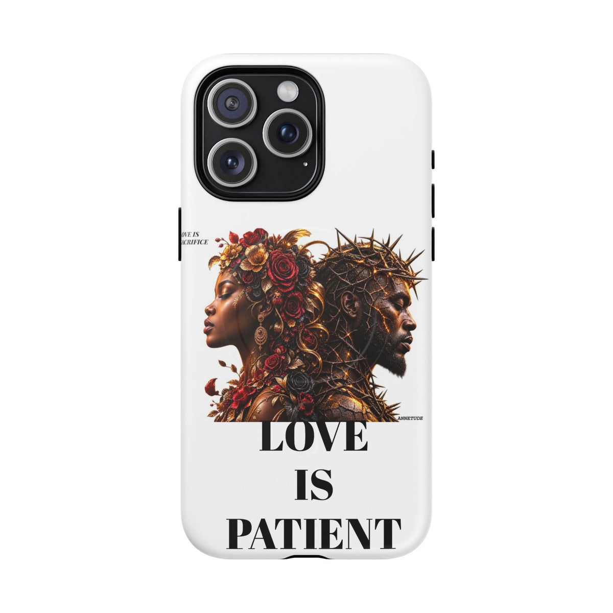 Phone Case — "Love Is Patient" Dual Portrait Magnetic Tough Case