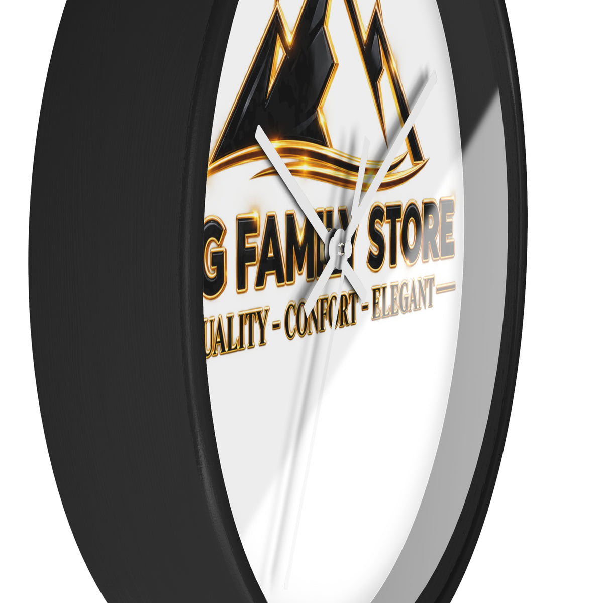 Big Family Store Logo Wall Clock — Elegant Branded Home Clock