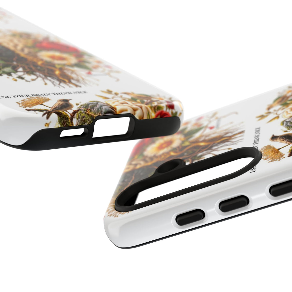 Phone Case — Floral Brain Illustration Protective Cover
